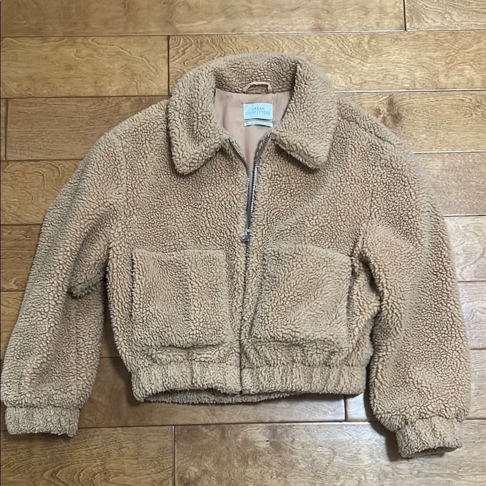 Tan Urban Outfitters Teddy Jacket